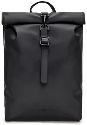 Rains Rolltop Rucksack In Black