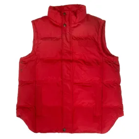 Red Winter Puffer Vest Jacket