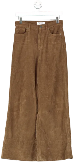 Reformation Brown Wide Leg Chorduroy Trousers W25