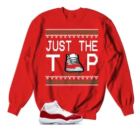 Retro 11 Varsity Red Sweater - Just The Tip - Red