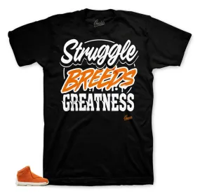 Retro 18 Orange Suede Shirt - Struggle Breeds - Black