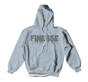 Retro 2 Cool Grey Hoody - Finesse - Light BLue