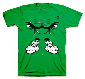 Retro 3 Pine Green Shirt - Raging Face - Green