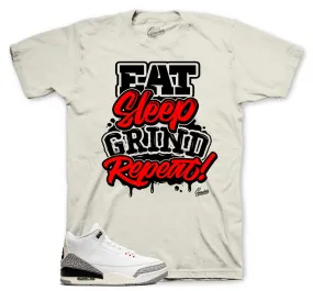 Retro 3 Reimagined White Cement Daily Routine Shirt