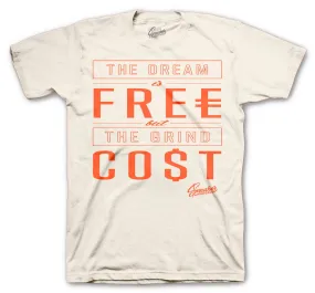 Retro 5 Orange Blaze Shirt - Cost - Natural