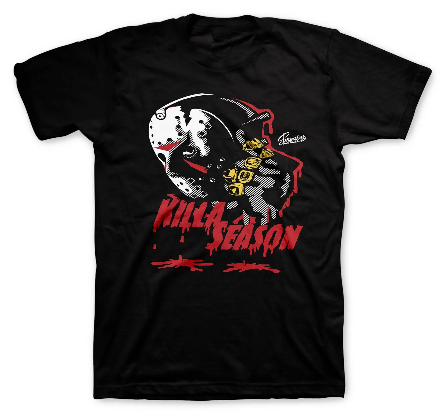 Retro 9 Gym Red Shirt - Killa Season - Black