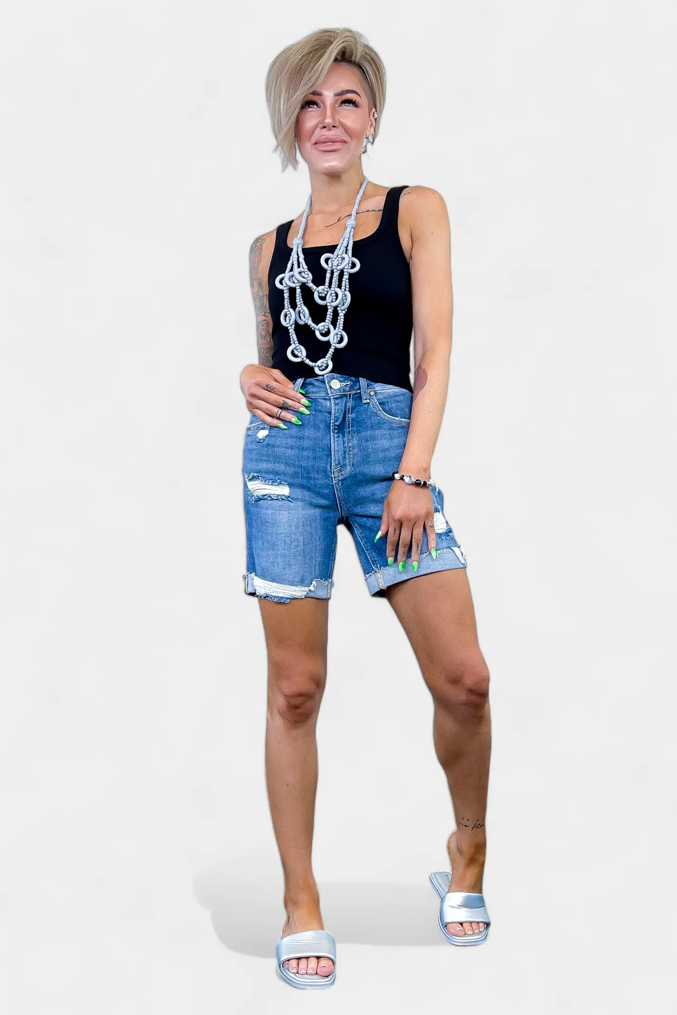 Risen RDS6047 Denim Shorts