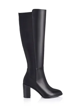 Rixie Tall Boots - Black Leather