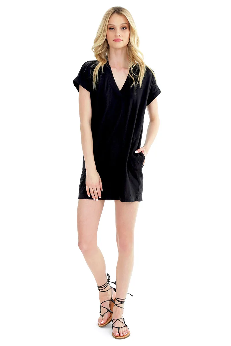 Rolled Cuff T-Shirt Dress