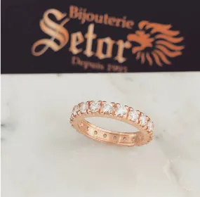 Rose gold eternity ring