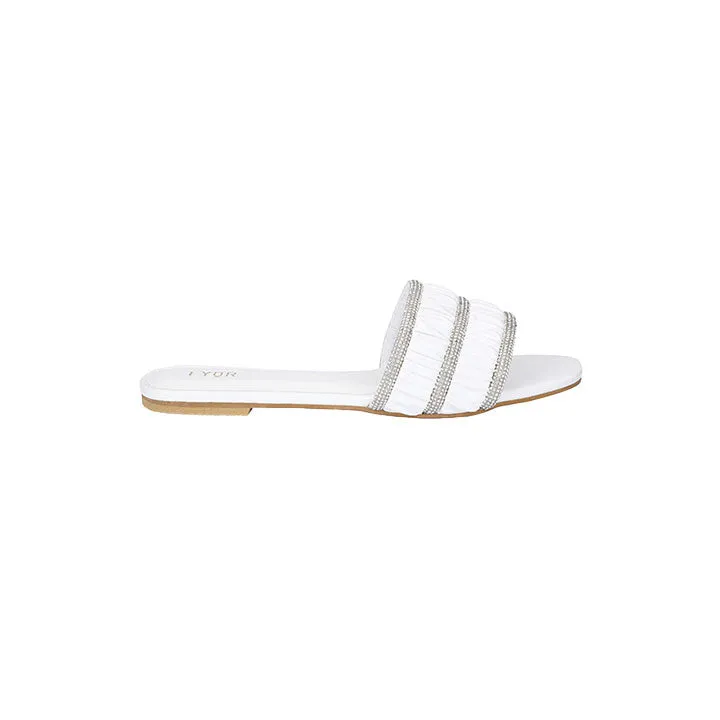 Ruched Embellished Flat MY 242