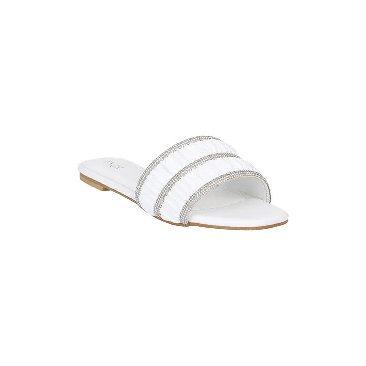 Ruched Embellished Flat MY 242