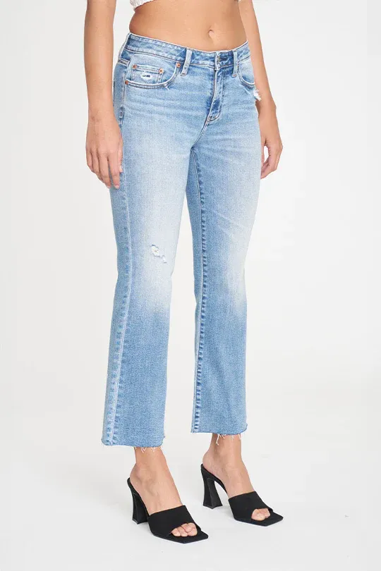 Runaway Low Rise Crop Flare Jean