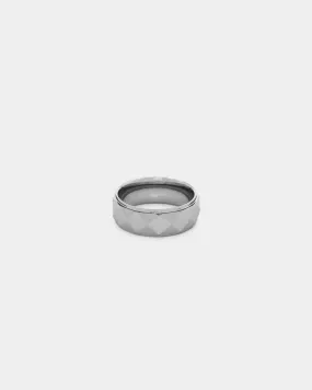 Saint Morta Diamond Cut Tungsten Ring Steel Tungsten