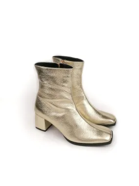 SANDRINE GOLD LEATHER BOOTS (5,5cm)