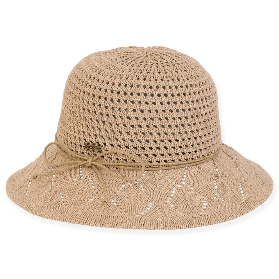 Santa Maria Poly Braid Bucket Hat in Beige