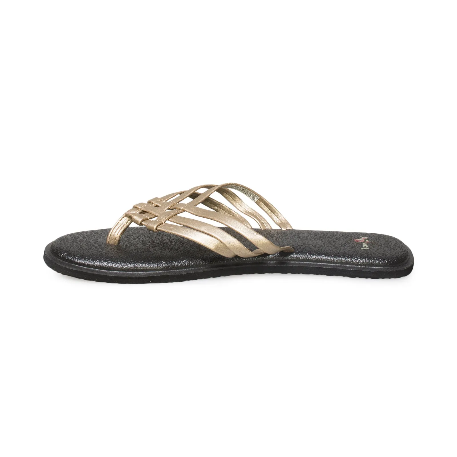 Sanuk Salty Metallic Champagne Flip Flops - Women's