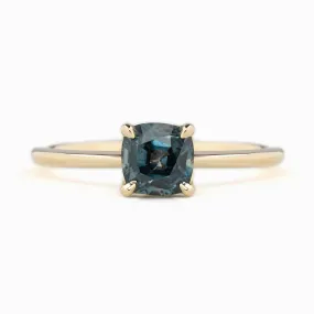 Sara Ring 0.97ct Teal Blue Montana Sapphire, 14K Yellow Gold (One of a kind)