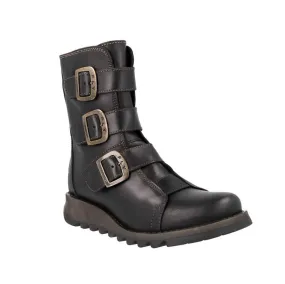 Scop110Fly Leather Women's Zip Up Biker Boots