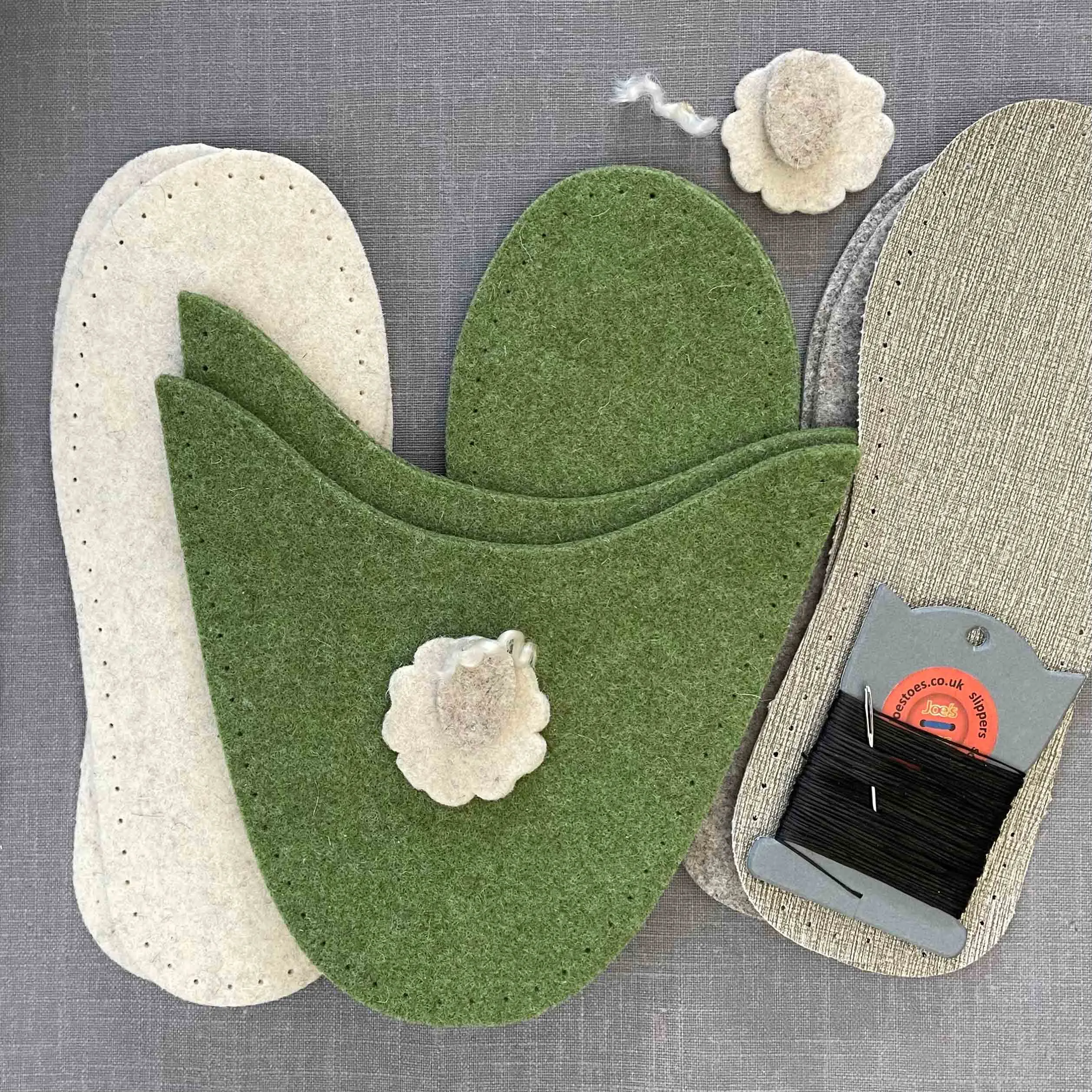 Sheepy Felt Slipper Kit