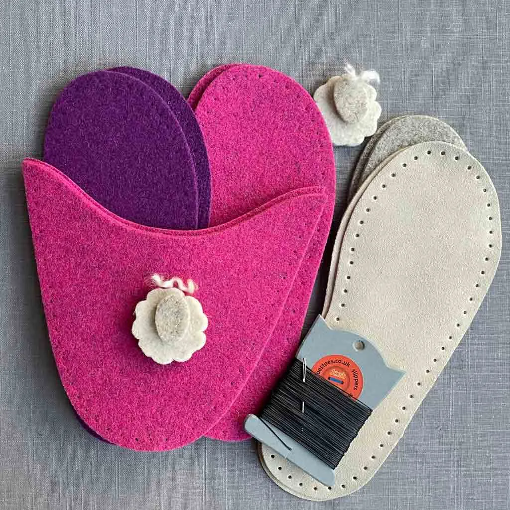 Sheepy Felt Slipper Kit