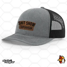 Shit Show Supervisor Leather Patch hat