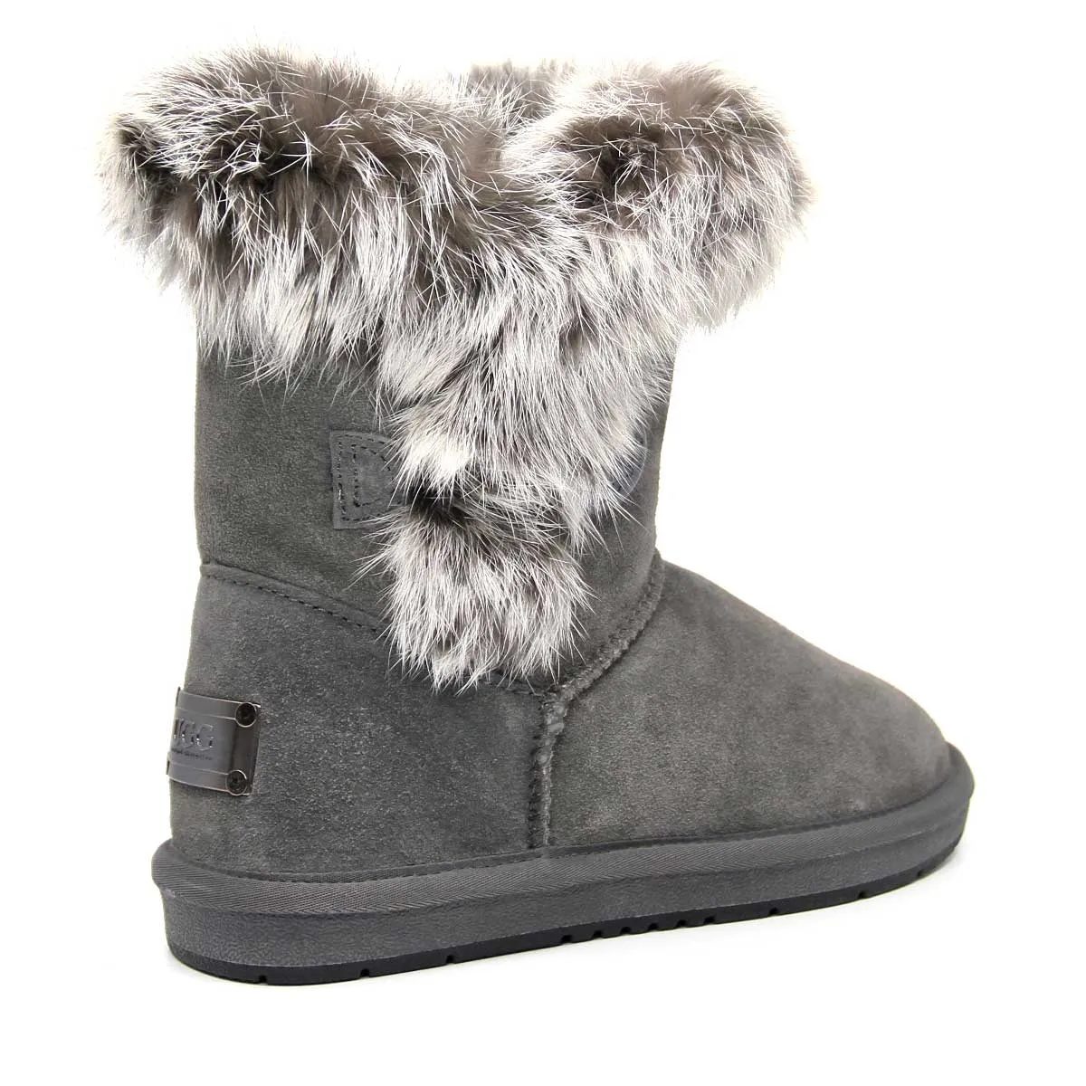 Short Button Fur UGG Boots