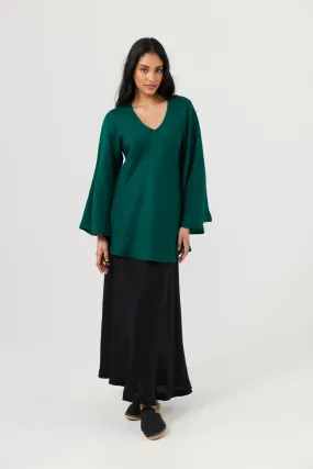 SICILY LONG SLEEVE TOP EMERALD