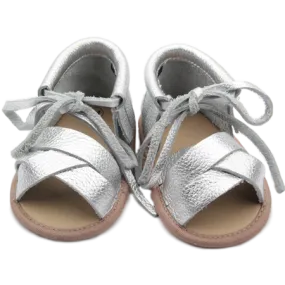 Silver Baby Shoes by Two Little Feet