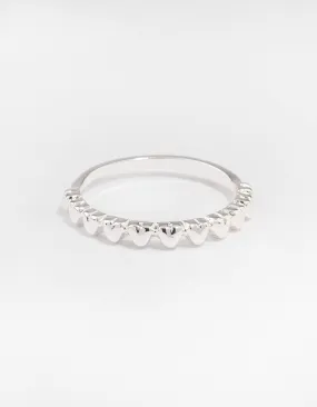 Silver Mini Hearts Ring