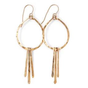 Small Teardrop Fringe Earrings