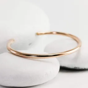 Smooth Wide Rose Gold Cuff Bracelet