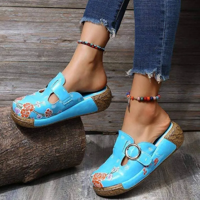 Soft Daily Print Platform Sandals