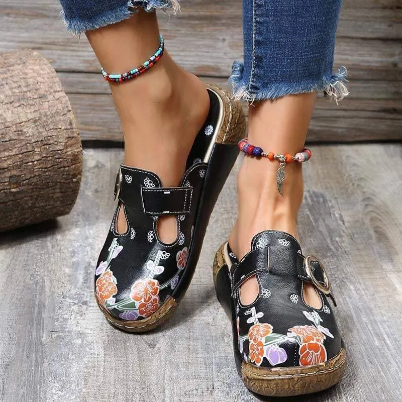 Soft Daily Print Platform Sandals