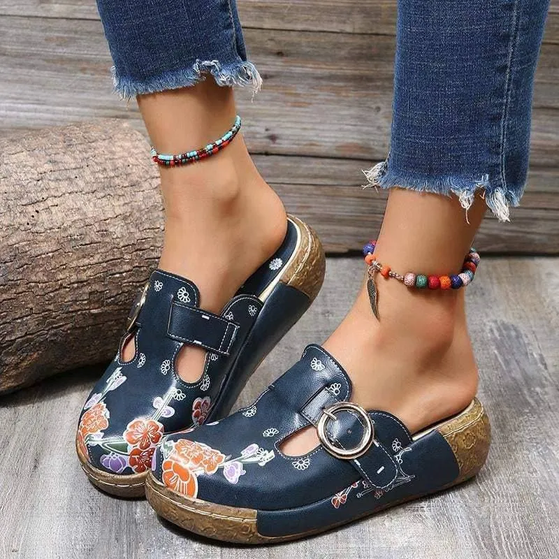 Soft Daily Print Platform Sandals