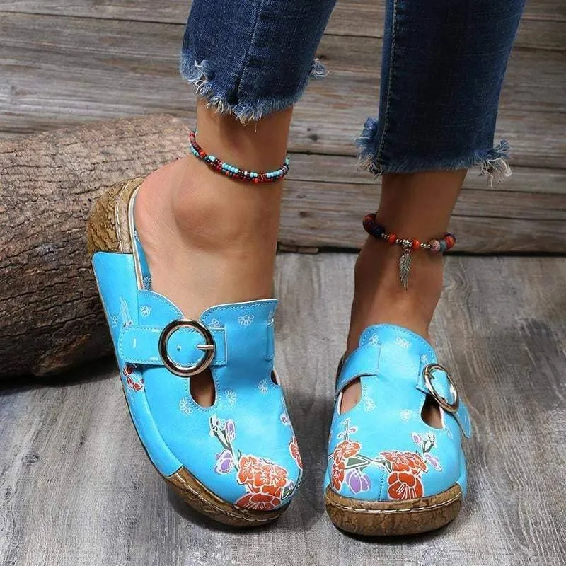 Soft Daily Print Platform Sandals