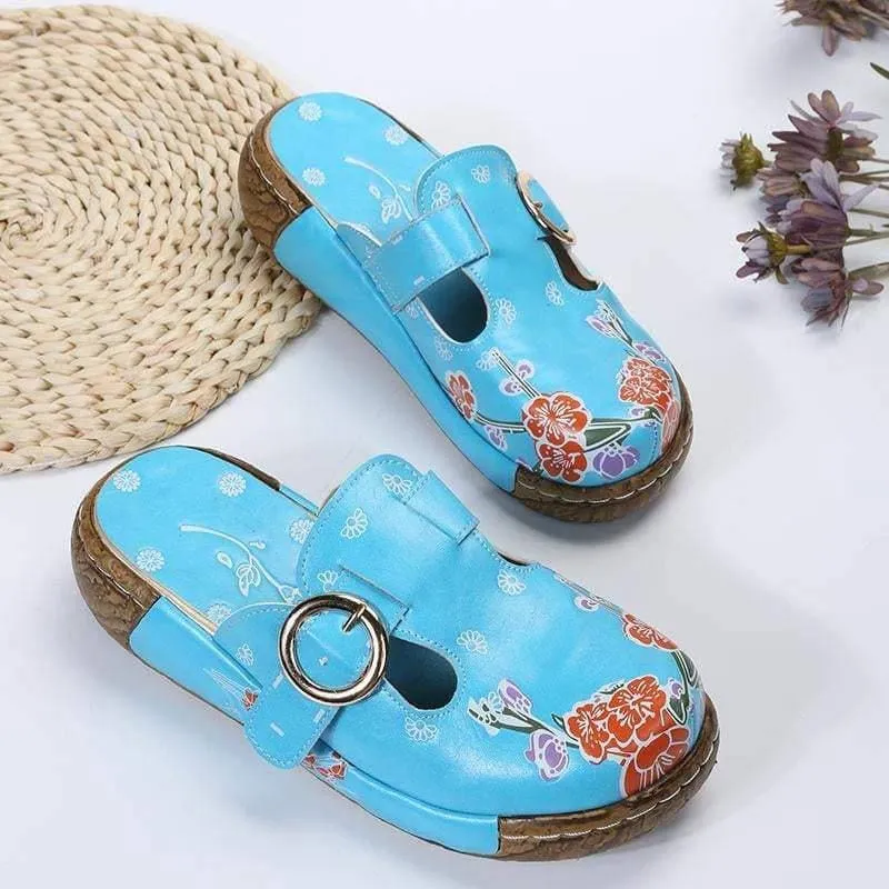 Soft Daily Print Platform Sandals