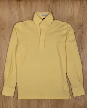 Soft Yellow Stretch-Cotton Pique Polo Shirt MFC0010