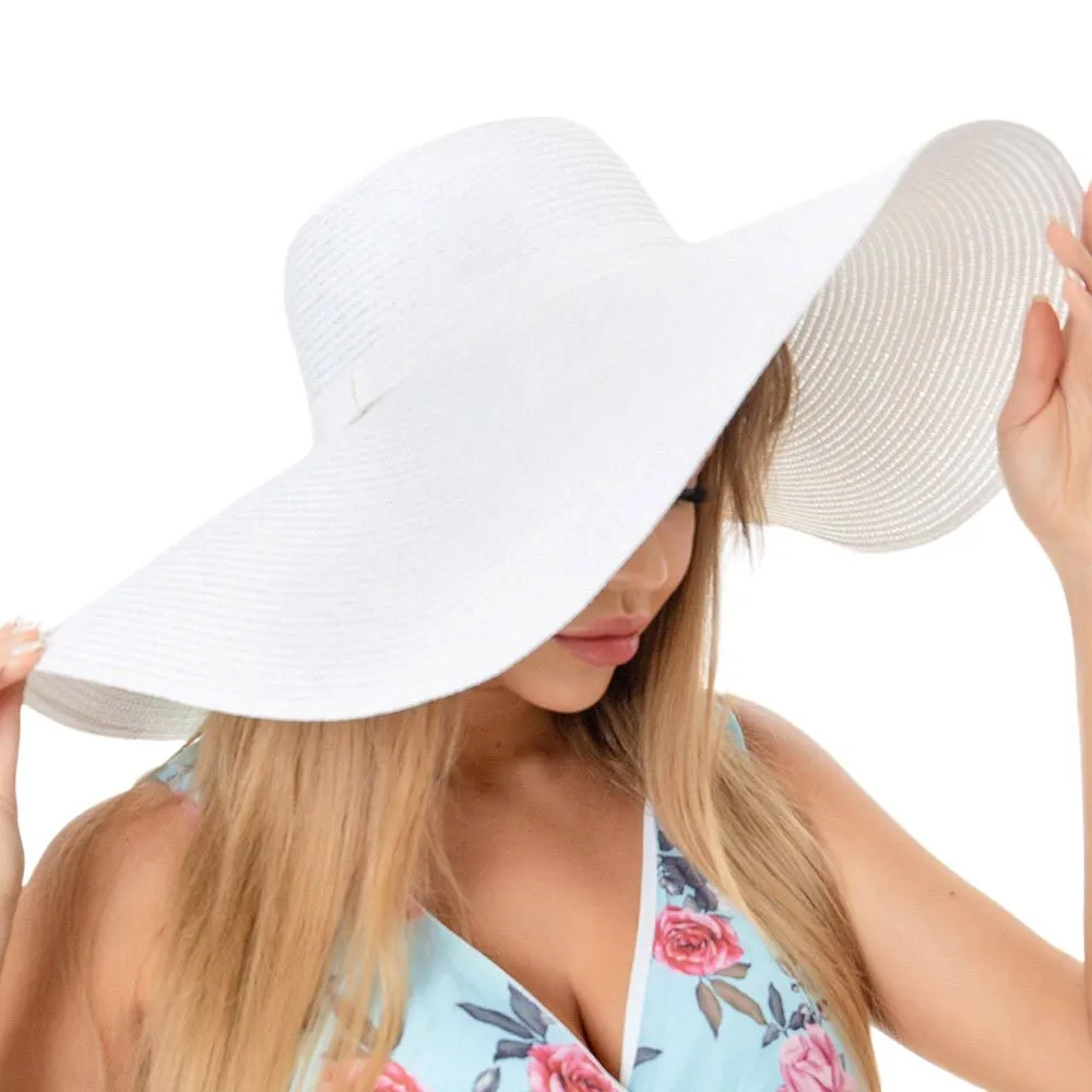 Solid Floppy Straw Sun Hat