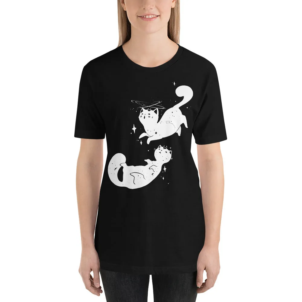 Space Cats Unisex T-Shirt, Black