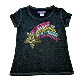 Sparkle by Stoopher Shooting Rainbow Star Burnout A-Line Tee