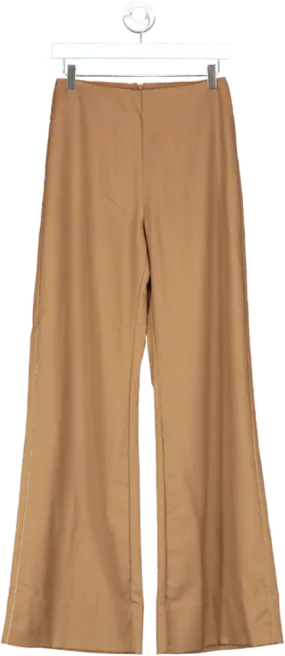 St Agni Brown Wide Leg Trousers UK S