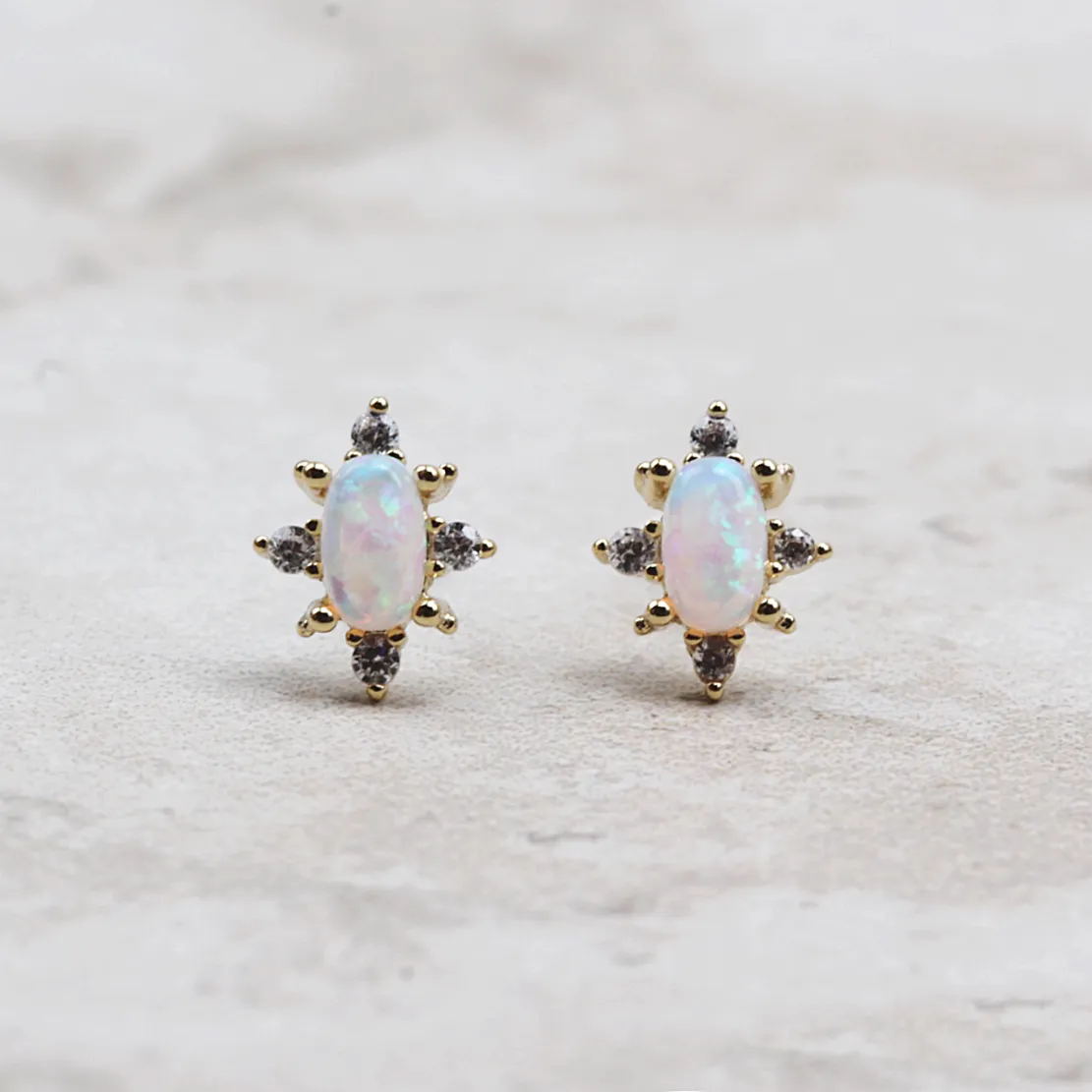 Starburst Opal Earrings