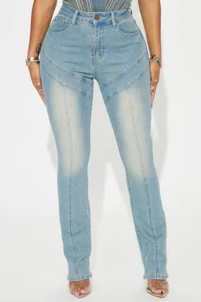 Status Update Stretch Moto Bootcut Jeans - Vintage Wash