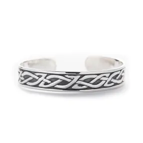 Sterling Silver Celtic Bangle with Eternity Knot