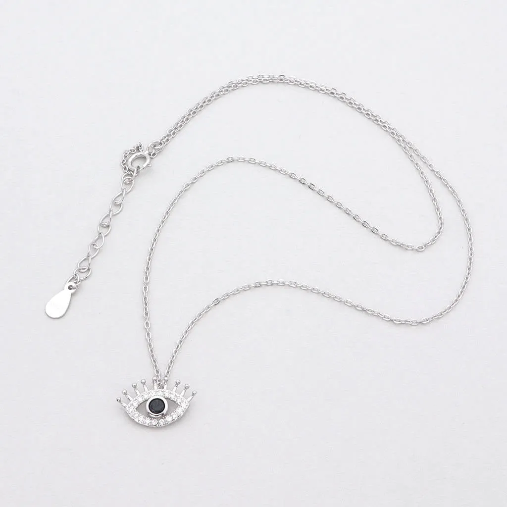 Sterling Silver Evil Eye Necklace