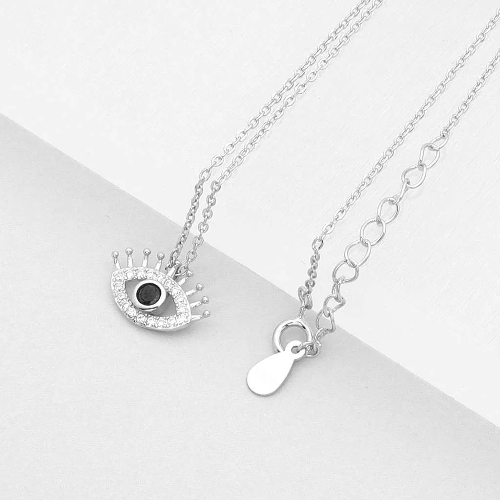 Sterling Silver Evil Eye Necklace