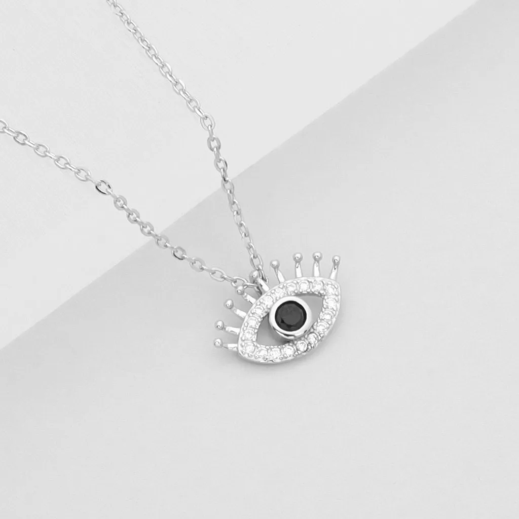 Sterling Silver Evil Eye Necklace