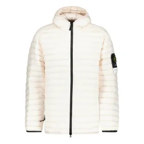 STONE ISLAND LOOM WOVEN HOODED JACKET LIGHT PEACH