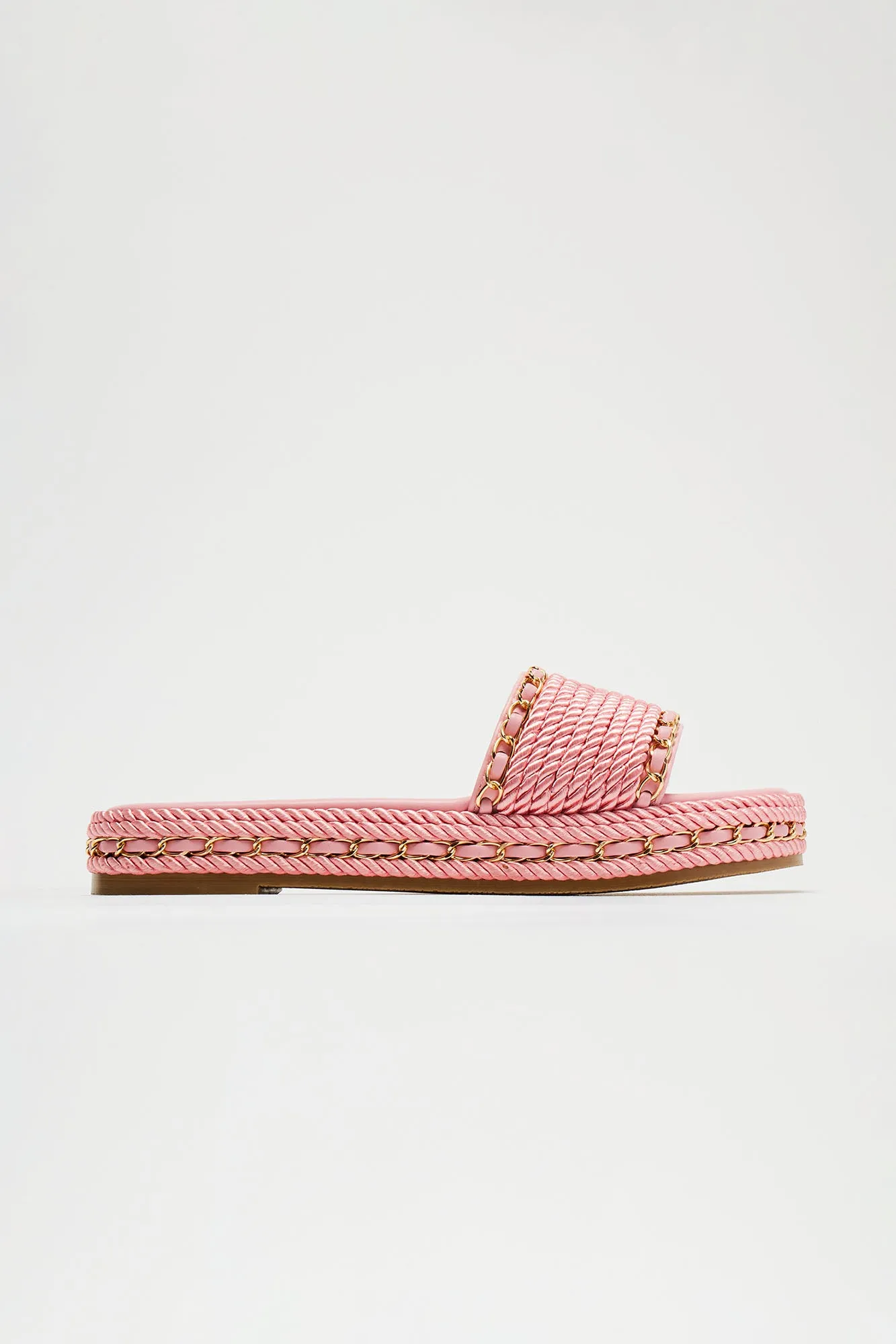 Straight Up Flat Sandals - Pink